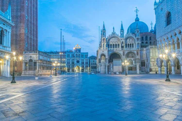 st. Mark's square and st. Mark's basilica.