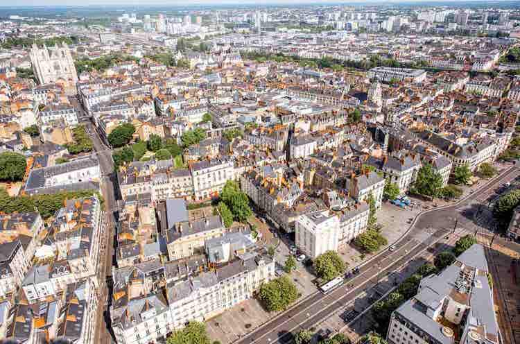 Nantes city in France