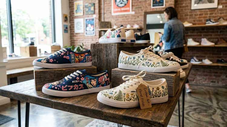 art work in shoes