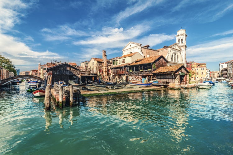 Italy, Venice, gondola shipyard at Rio di San Trovaso