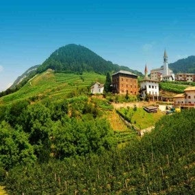 The Lutheran Church At The Foot Of The Italian Alps